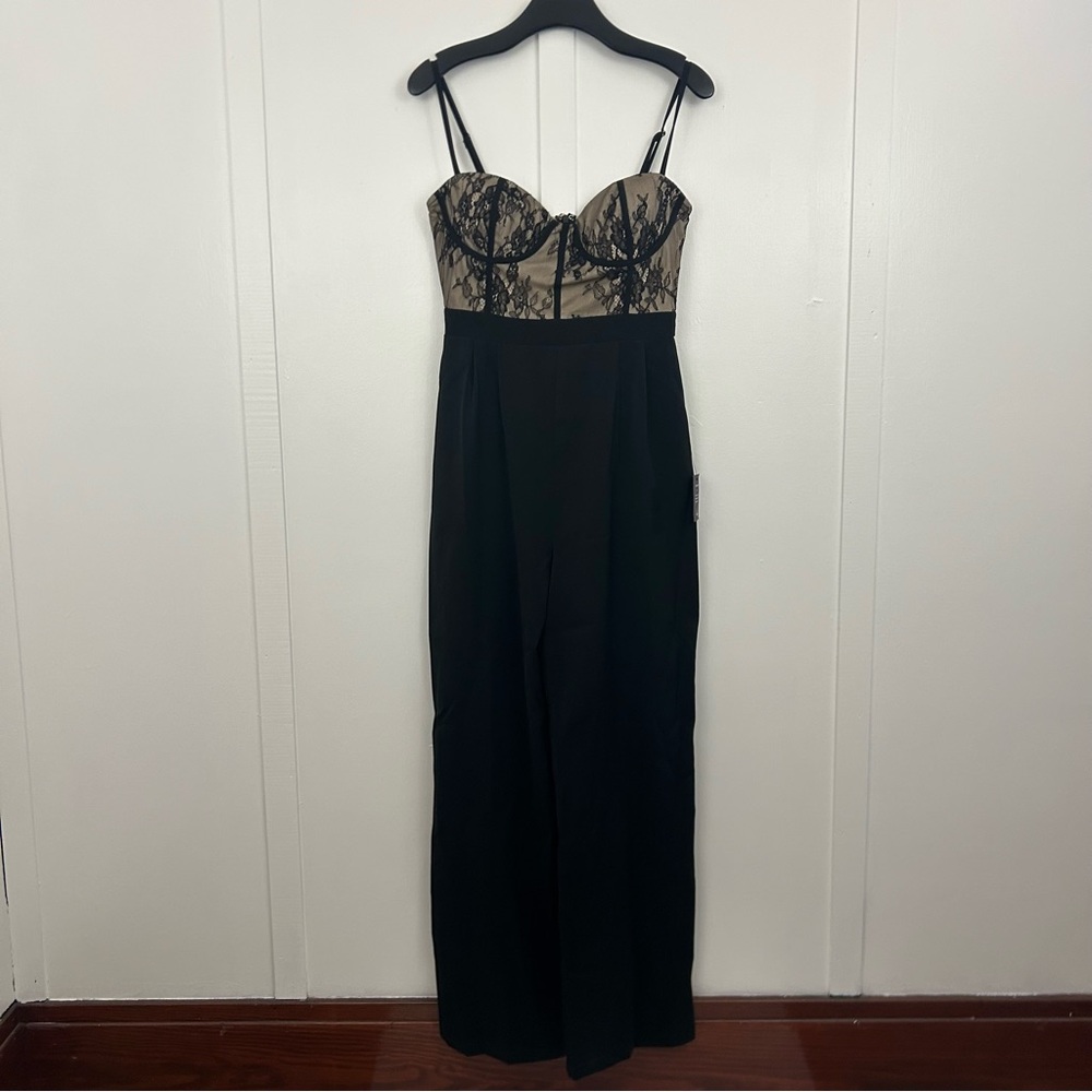NWT Lulus womens one piece jumpsuit lace size med